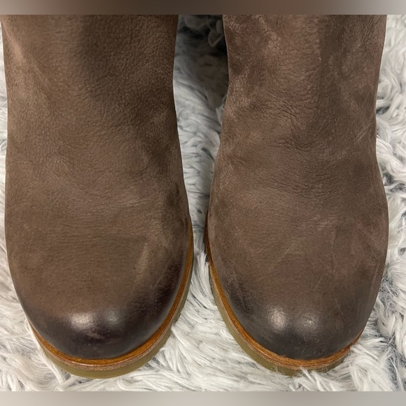 Napoleoni Made in Italy Tall Wedge Heel Brown Suede Winter Boots Size 39 USA 9 - Picture 6 of 16